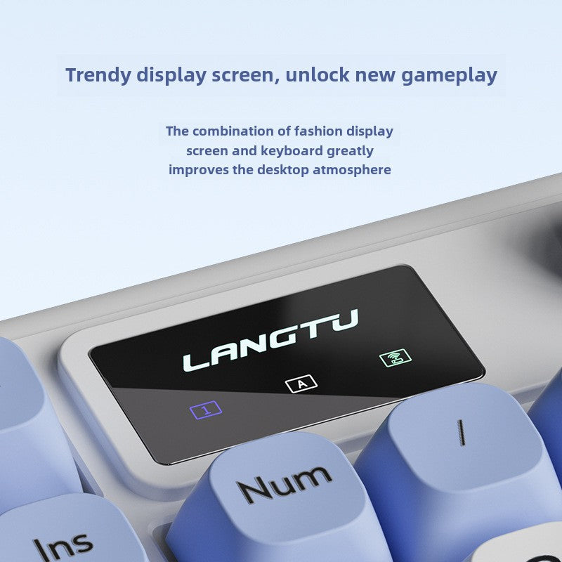 Langtu L98 Three-Mode Bluetooth Wired Wireless Keyboard High Color Value E-Sports Game Office Mute Film Keyboard