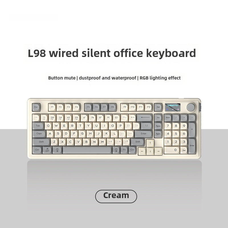 Langtu L98 Three-Mode Bluetooth Wired Wireless Keyboard High Color Value E-Sports Game Office Mute Film Keyboard